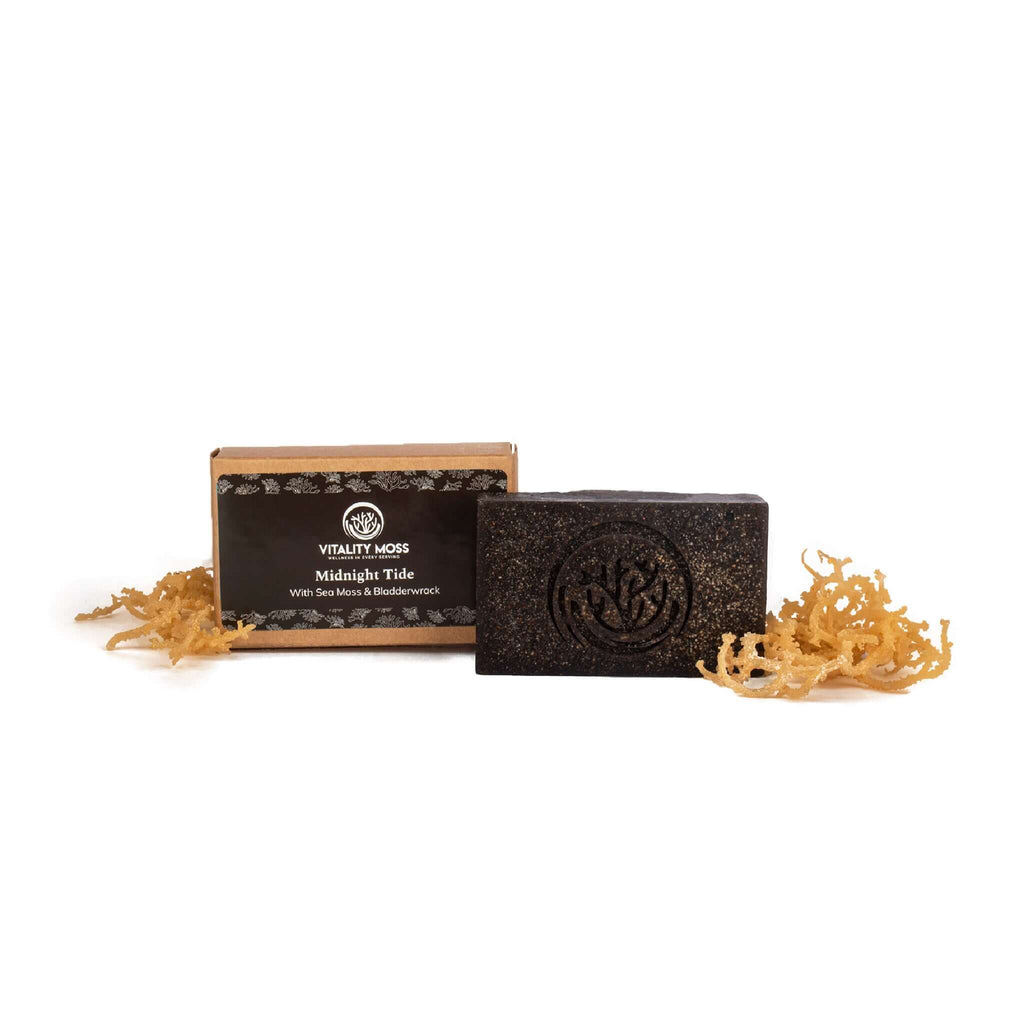 Vitality Moss midnight tide sea moss soap and gold sea moss