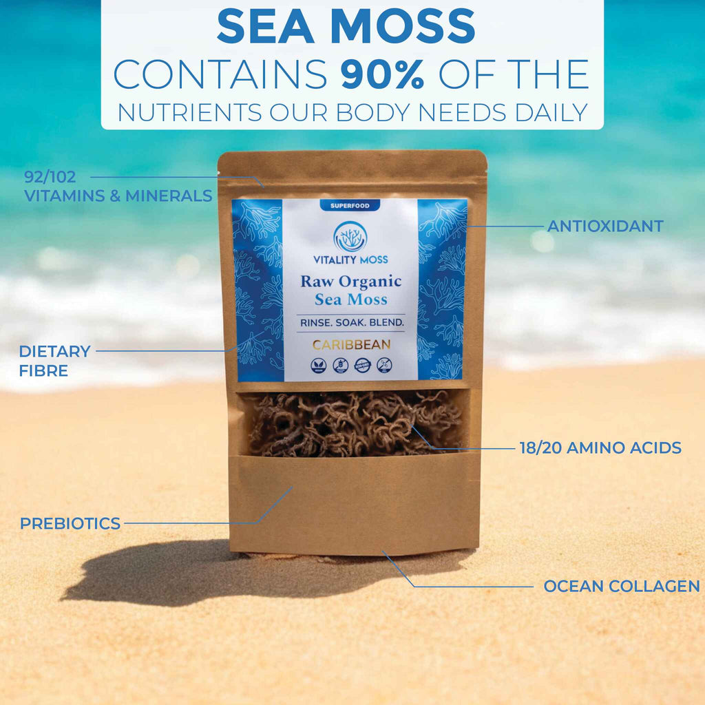 Raw Wildcrafted Caribbean Sea Moss - vitalitymoss